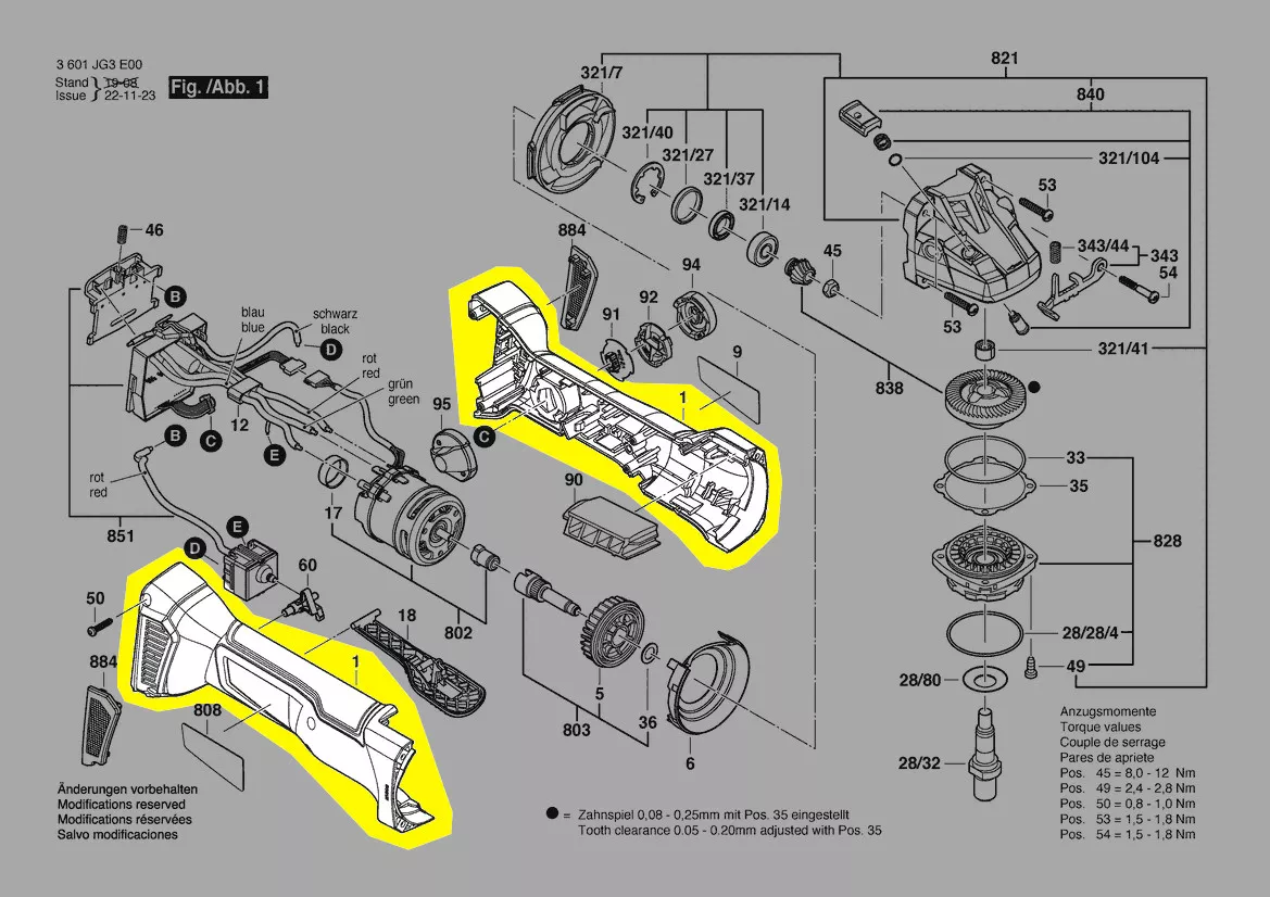 boîtier moteur / coquille réf. 1 605 108 2EL Bosch